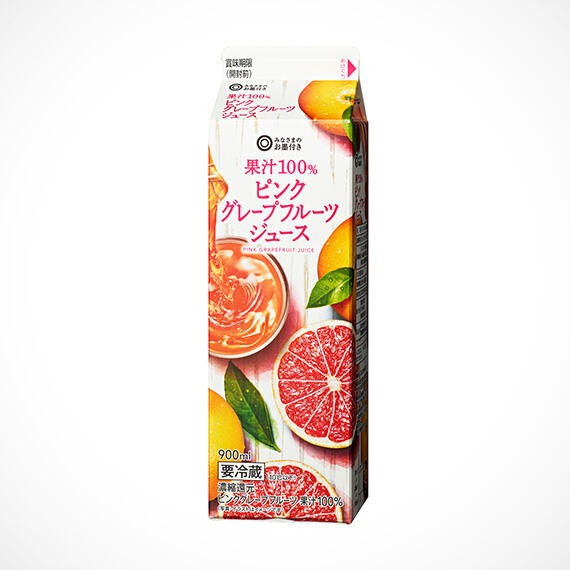果汁100% ピンクグレープフルーツジュース 900ml