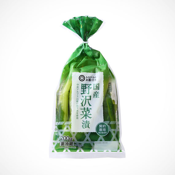 国産　野沢菜漬 200g