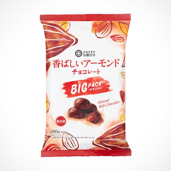 香ばしいアーモンドチョコレート BIG PACK 標準38粒／280g