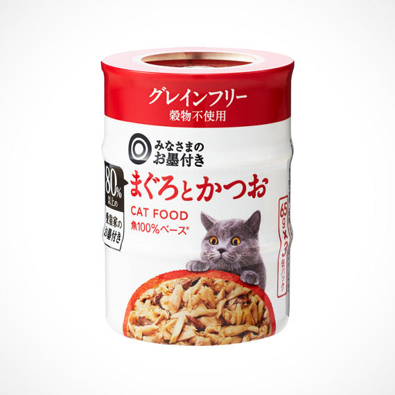 グレインフリー　まぐろとかつお 65g×3缶パック