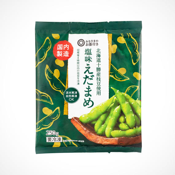北海道十勝産枝豆使用 塩味えだまめ 250g