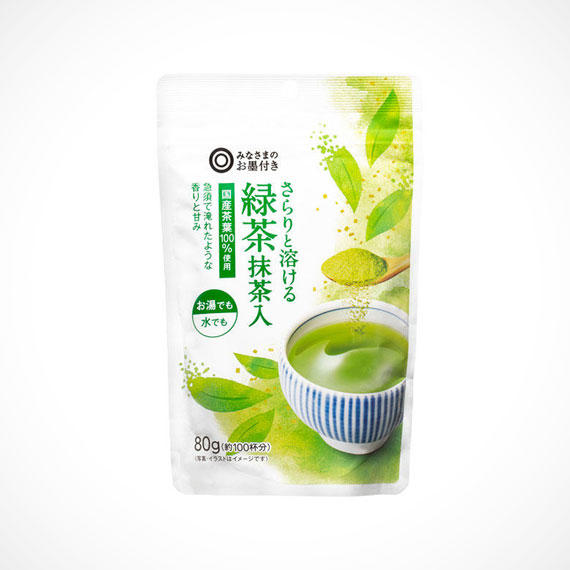 さらりと溶ける緑茶 抹茶入 80g（約100杯分）