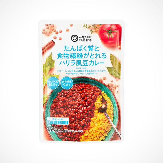 たんぱく質と食物繊維がとれる ハリラ風豆カレー 150g