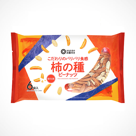 こだわりパリパリ食感 柿の種ピーナッツ 6袋入