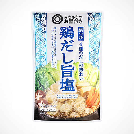 鍋つゆ 4種のだしの味わい 鶏だし旨塩 750g