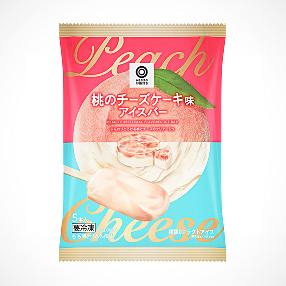 桃のチーズケーキ味アイスバー 5本入