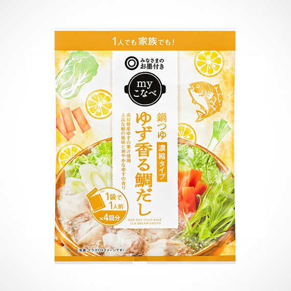 myこなべ ゆず香る鯛だし 1人前×4回分