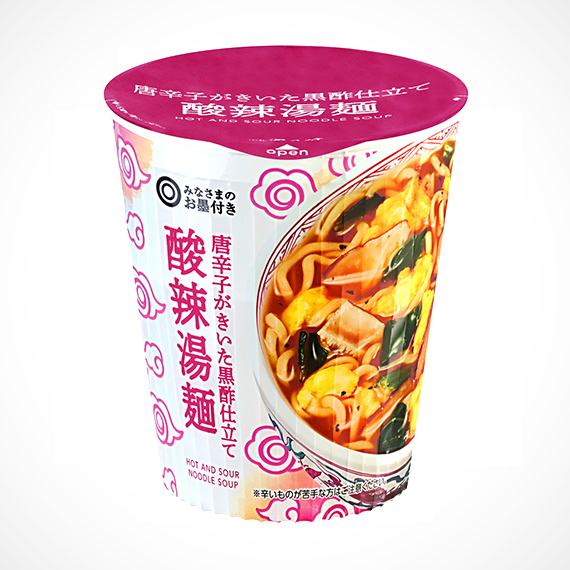 唐辛子がきいた黒酢仕立て 酸辣湯麺 1食