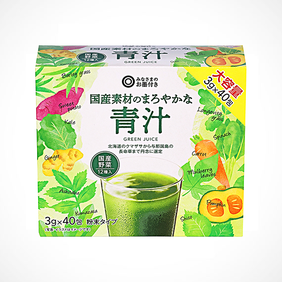 国産素材のまろやかな青汁 大容量 3g×40包