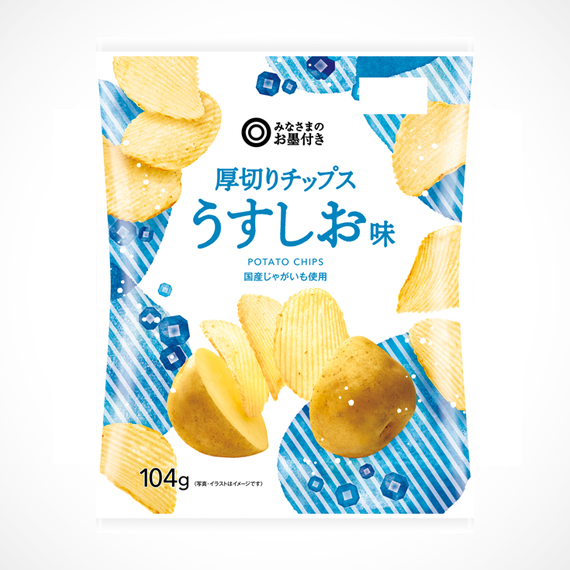厚切りチップス うすしお味 104g
