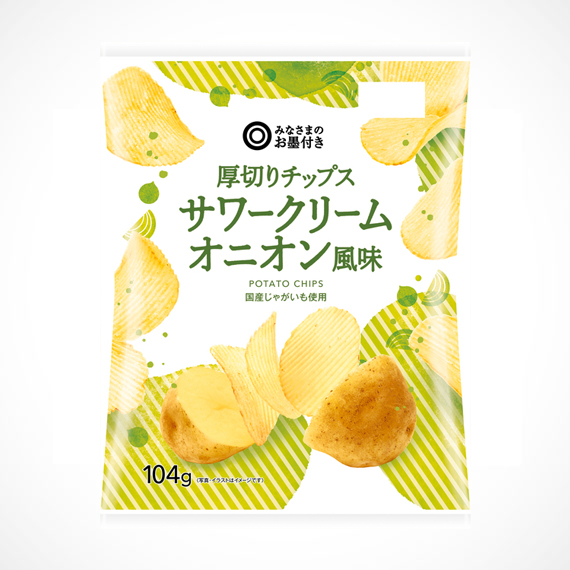 厚切りチップス サワークリームオニオン風味 104g