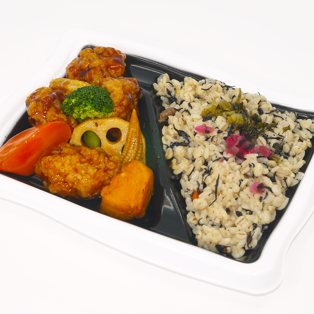 鶏と野菜のこだわり黒酢あん弁当