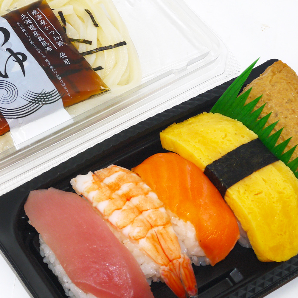 にぎり寿司&讃岐うどんセット