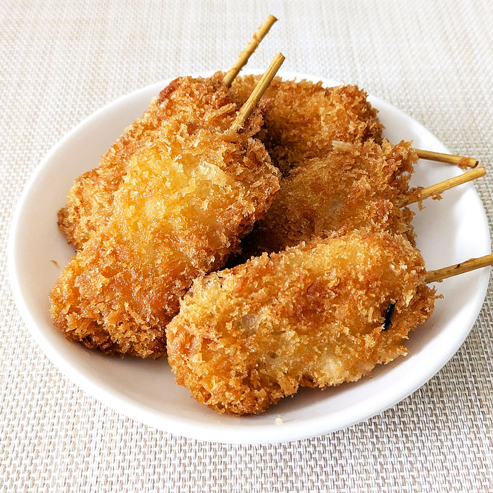 豚肉と玉ねぎの串カツ