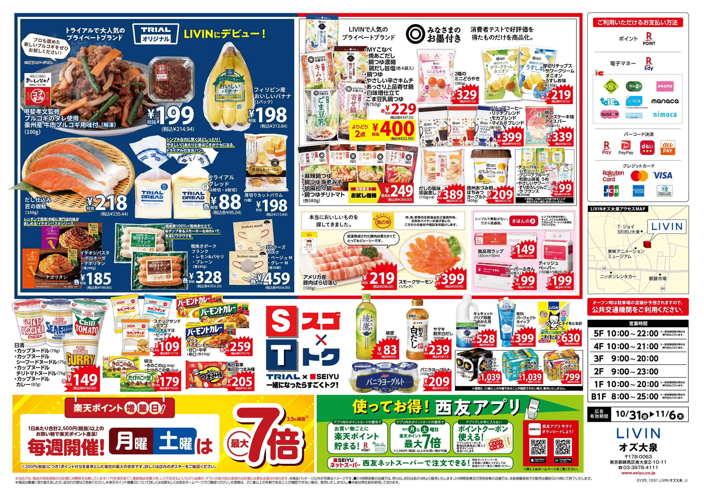 リヴィンオズ大泉店グランドオープンチラシ・裏