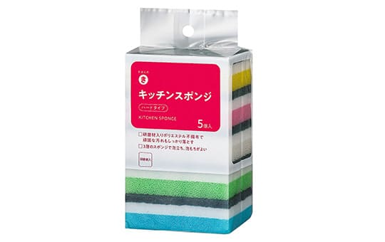 キッチンスポンジ ハードタイプ 5個入