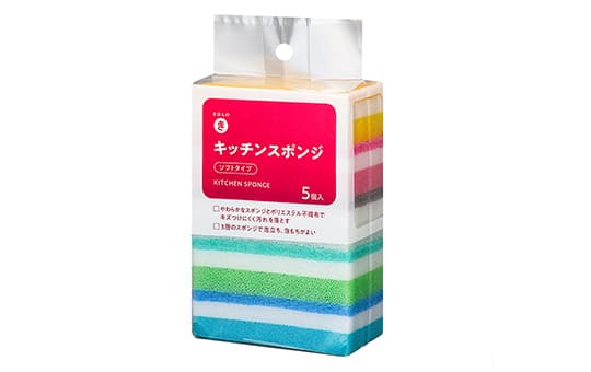 キッチンスポンジ ソフトタイプ 5個入