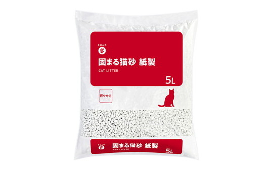 固まる猫砂 紙製 5L