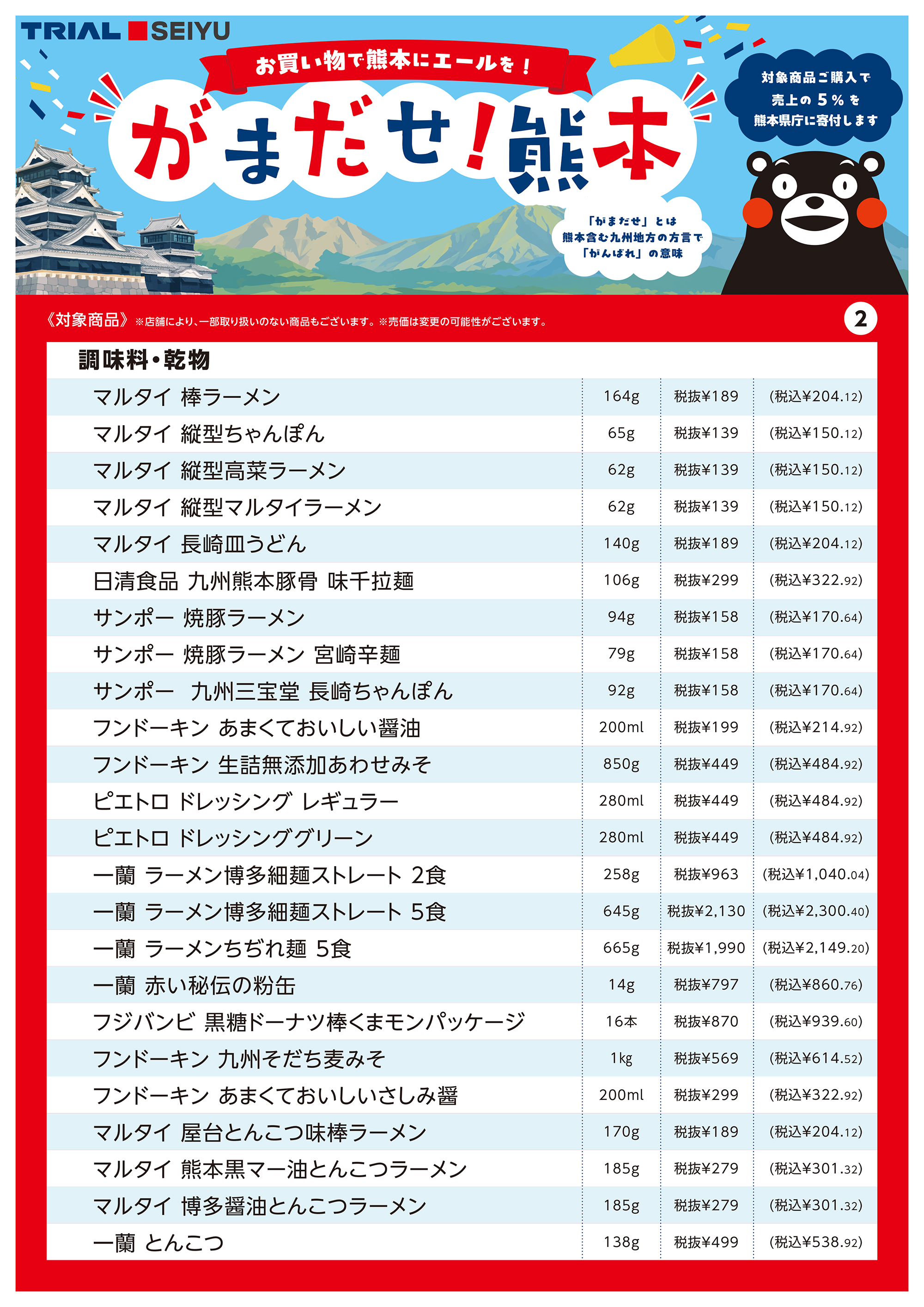 「がまだせ熊本」リーフレット