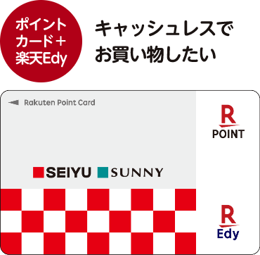 ポイントカード＋楽天Edy　キャッシュレスでお買い物したい