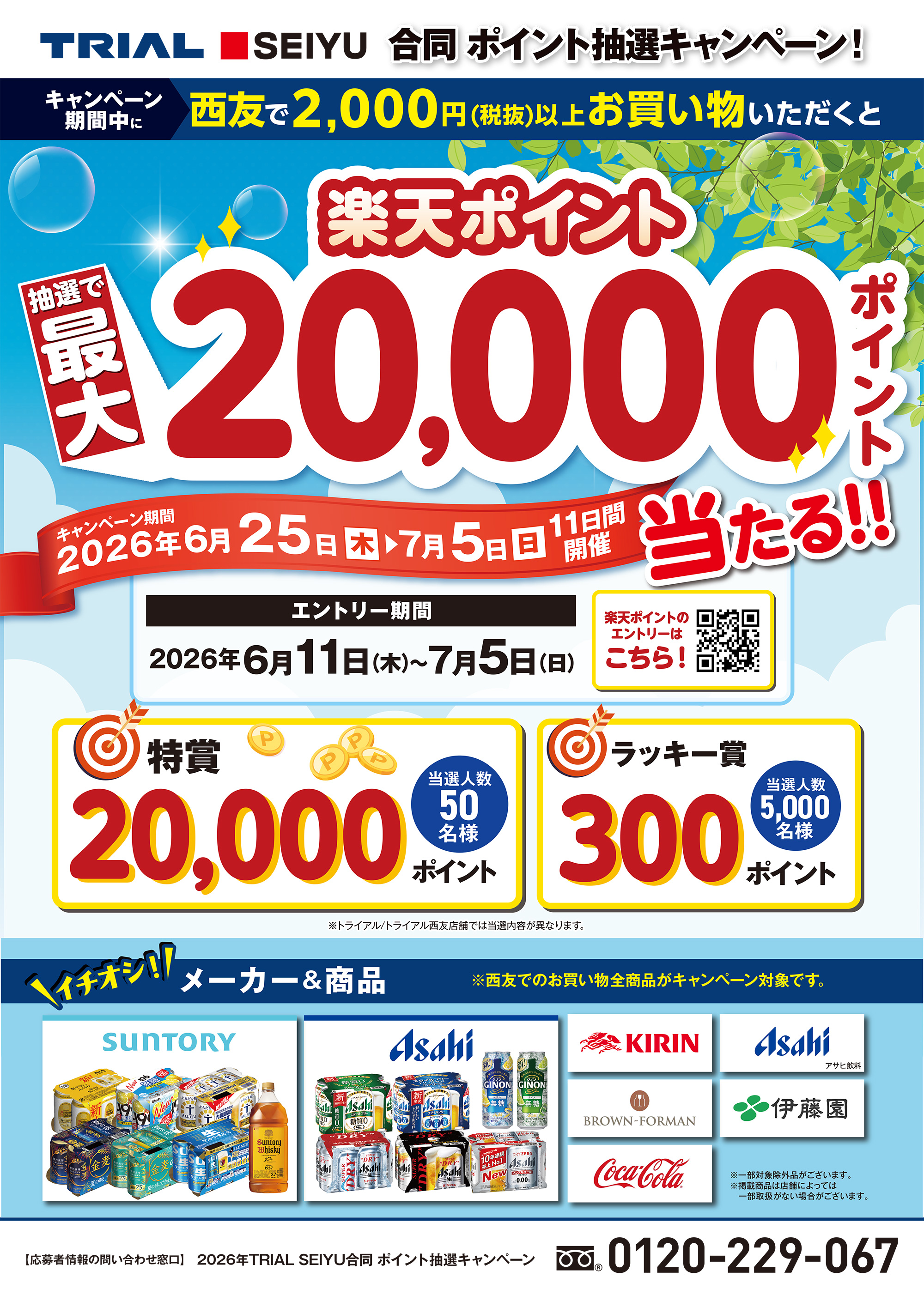 TRIAL SEIYU 合同ポイント抽選キャンペーン!